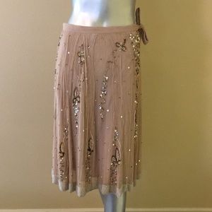 JUST IN CASE Embellished Sequins and Beads Skirt